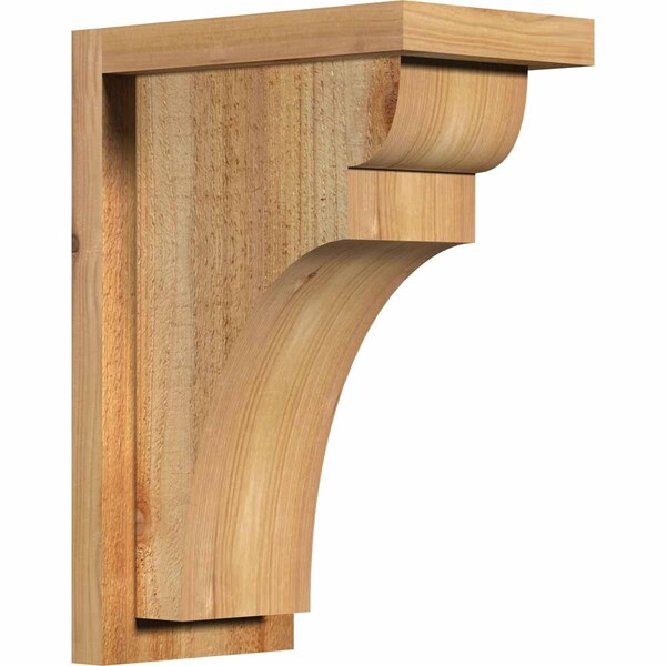 Ekena Millwork Yorktown Rough Sawn Corbel w/Backplate, Western Red Cedar, 6"W x 10"D x 14"H COR06X10X14YOR01RWR - main